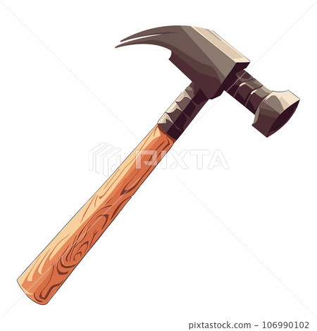 Carpenter hammer in flat style. Hammer isolated icon with shadow. Carpenter hammer in flat style. Hammer isolated icon with shadow. 106990102