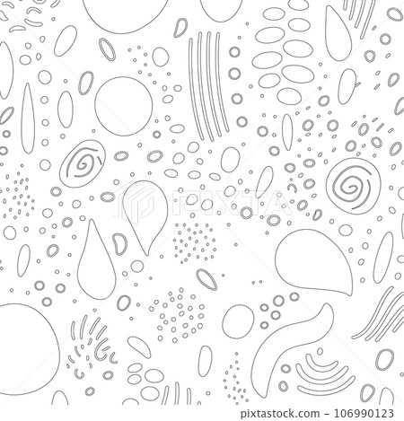 Organic amoeba blob shape abstract black color with line vector illustration isolated on white background Organic amoeba blob shape abstract black color with line vector illustration isolated on white background 106990123