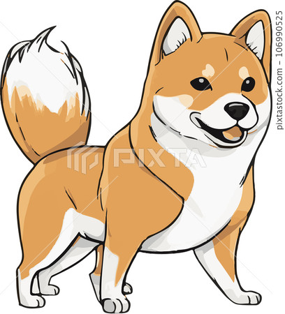 可愛的柴犬插圖套裝 9 件 106990525