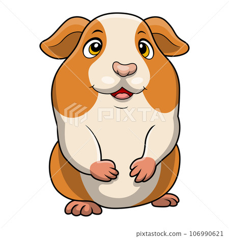 Cute hamster cartoon on white background Cute hamster cartoon on white background 106990621