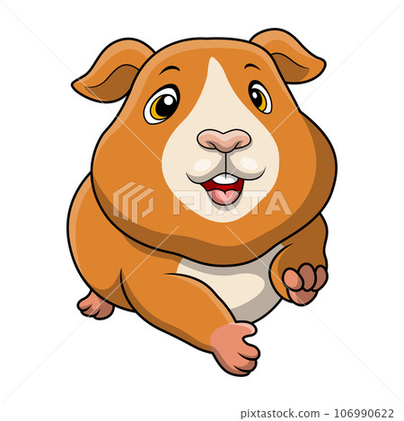 Cute hamster cartoon on white background Cute hamster cartoon on white background 106990622