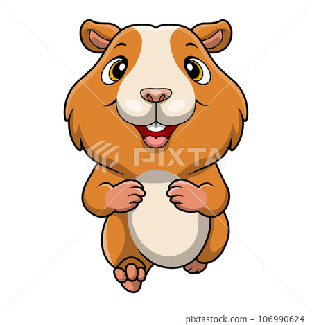 Cute hamster cartoon on white background Cute hamster cartoon on white background 106990624