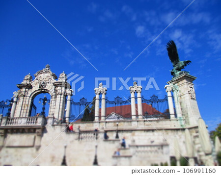 Hungary Budapest Royal Palace Hill Gate Diorama Style Hungary Budapest Royal Palace Hill Gate Diorama Style 106991160