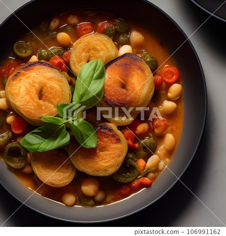 Italian ribollita traditional tuscany soup tasty food Italian ribollita traditional tuscany soup tasty food 106991162