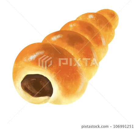 Bread illustration chocolate coronet Bread illustration chocolate coronet 106991251