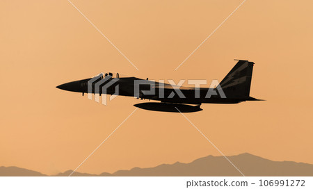 黃昏時的航空自衛隊F-15J鷹特種塗裝飛機 106991272