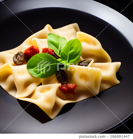 italian tortelli or ravioli stuffed with pumpkin and parmesan cheese tasty 106991447