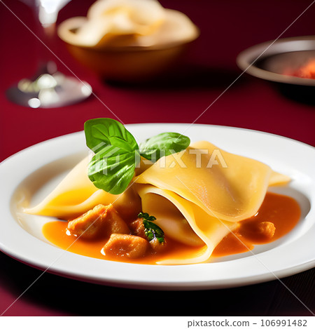 italian tortelli or ravioli stuffed with pumpkin and parmesan cheese tasty 106991482