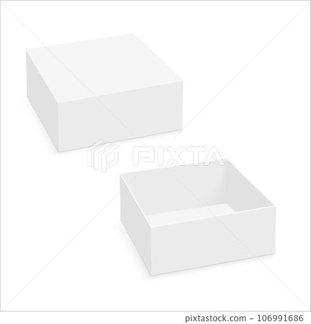 Opened and closed cardboard boxes. Vector Opened and closed cardboard boxes. Vector 106991686