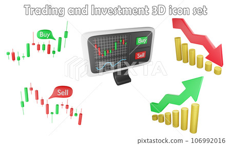 Trading and investment clipart element ,3D render trading concept isolated on white background icon set No.5 Trading and investment clipart element ,3D render trading concept isolated on white background icon set No.5 106992016