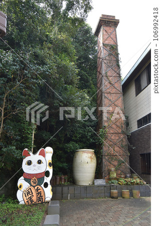 陶藝長廊登窯廣場的招財貓與磚煙囪 106992418