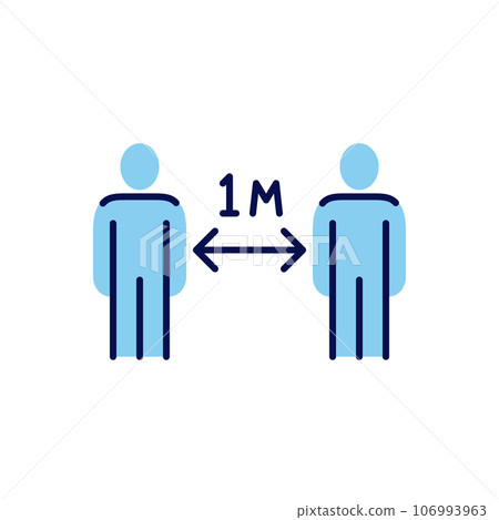 Social distancing. Keep distance vector icon Social distancing. Keep distance vector icon 106993963