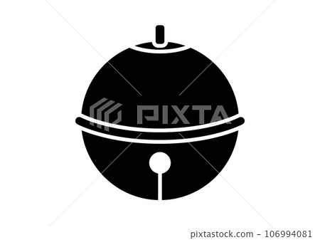 Japanese style bell (Horaisuzu) Simple silhouette illustration 106994081