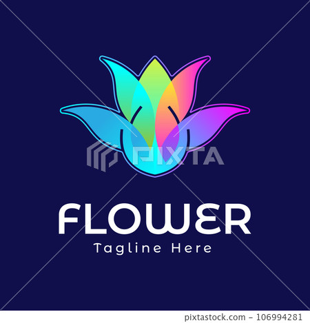 Beauty Flower Colorful Rainbow Logo Design Beauty Flower Colorful Rainbow Logo Design 106994281