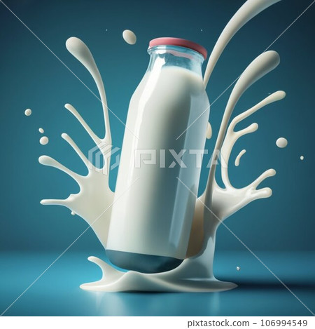 Milk bottle illustration  106994549