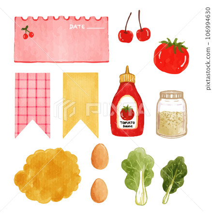 Set of cooking theme banner elements vector illustration 106994630
