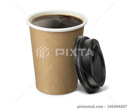 咖啡倒入紙杯中 咖啡倒入紙杯中 106994807