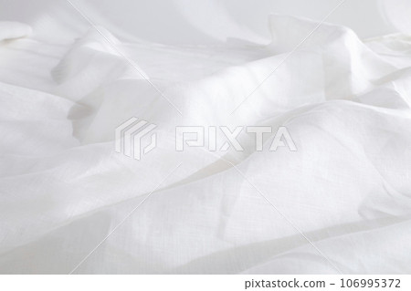 亞麻布懸垂背景白色 亞麻布懸垂背景白色 106995372