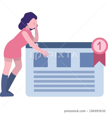 Seo icon vector business website high rating 106995630