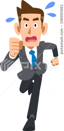 A running businessman 106995661