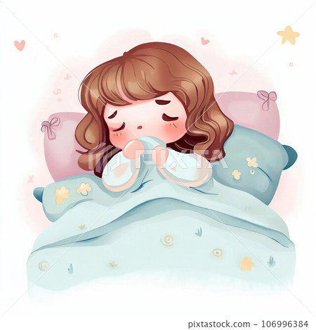 woman sleeping with cold 106996384