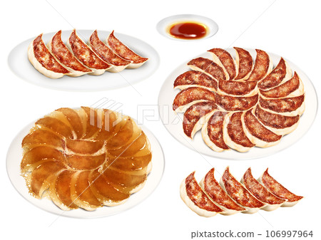 Gyoza Fried Gyoza Winged Gyoza Chinese Large Plate Single Serving Gyoza Fried Gyoza Winged Gyoza Chinese Large Plate Single Serving 106997964