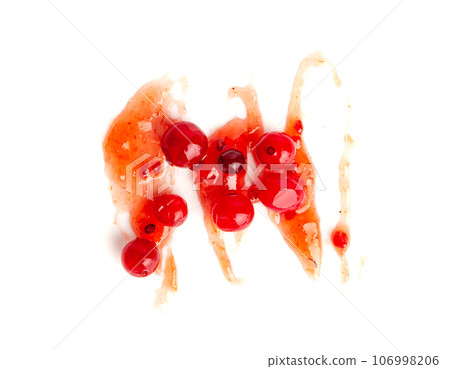 Cranberry Jam Smear, Red Marmalade Splash, Cranberries Jelly, Fruity Confiture Smudge Cranberry Jam Smear, Red Marmalade Splash, Cranberries Jelly, Fruity Confiture Smudge 106998206