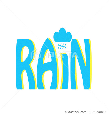 Weather symbols  rain icon design vector illustration with paper texture isolated on  transparent background. 106998815