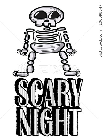 Halloween cartoon symbols hand drawns black and white icon character. Vector illustration Pre-made for Event or Festival  . Isolated on transparent background.  106999647