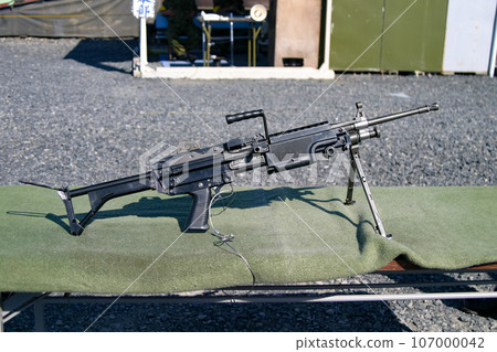 Ground Self-Defense Force machine gun on display Ground Self-Defense Force machine gun on display 107000042