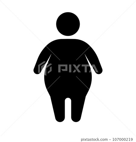Chubby/fat/fat icon vector 107000219