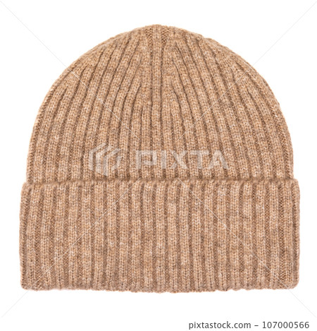 Brown knit cup isolated on white 107000566