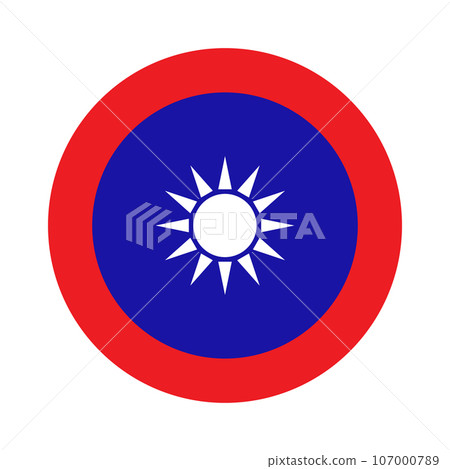 Taiwan flag round design 107000789