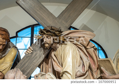 Interior of the Buergersaalkirche, Citizen's Hall Church at Munich, Germany 107000951