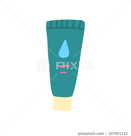Cartoon Color Cosmetic Container Beauty Product Tube Concept Flat Design Style. Vector illustration of Sample Packaging Cartoon Color Cosmetic Container Beauty Product Tube Concept Flat Design Style. Vector illustration of Sample Packaging 107001132