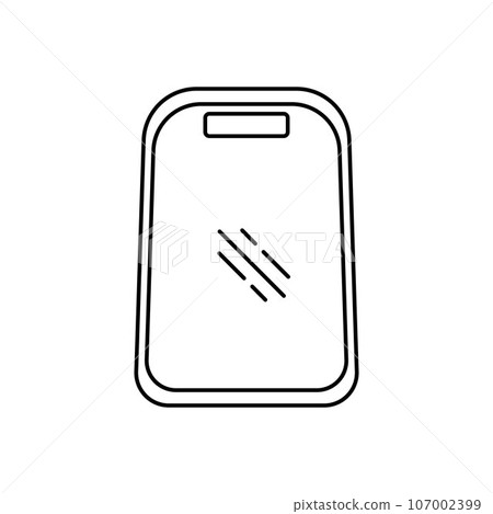 Cutting board icon vector. Simple design on white background. Cutting board icon vector. Simple design on white background. 107002399
