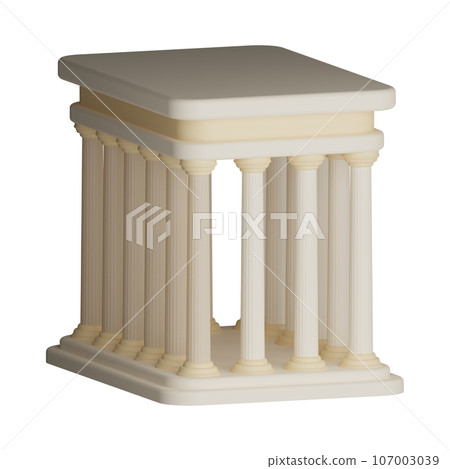 realistic illustration of stone columns realistic illustration of stone columns 107003039
