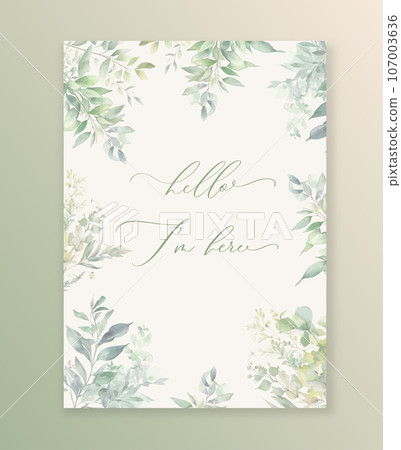Hello I am here. Baby shower newborn card. 107003636