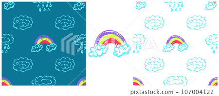Set drawings with wax crayons. Print for cloth design, textile, fabric, wallpaper, wrapping paper Set drawings with wax crayons. Print for cloth design, textile, fabric, wallpaper, wrapping paper 107004122