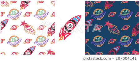 Set drawings with wax crayons. Print for cloth design, textile, fabric, wallpaper, wrapping paper Set drawings with wax crayons. Print for cloth design, textile, fabric, wallpaper, wrapping paper 107004141