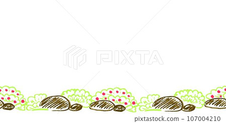 Cute seamless border. Drawings with wax crayons. Design for paper, fabric, interior decor and other use Cute seamless border. Drawings with wax crayons. Design for paper, fabric, interior decor and other use 107004210