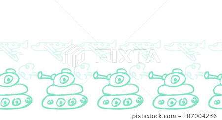 Cute seamless border. Drawings with wax crayons. Design for paper, fabric, interior decor and other use Cute seamless border. Drawings with wax crayons. Design for paper, fabric, interior decor and other use 107004236