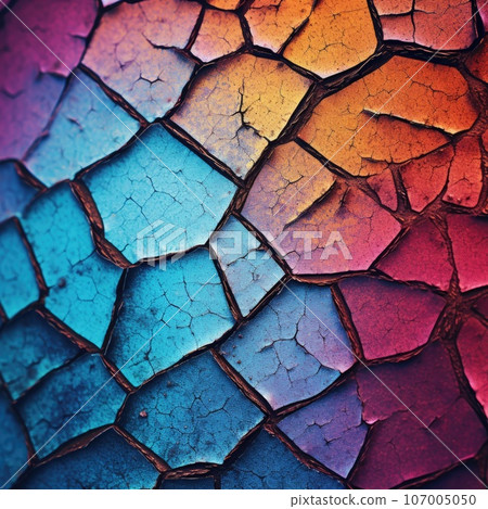 abstract colorful pattern of scales. Generative AI abstract colorful pattern of scales. Generative AI 107005050