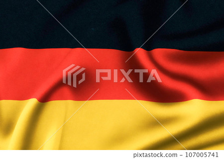 Germany flag of silk, Brazil Background. 3D Render Germany flag of silk, Brazil Background. 3D Render 107005741