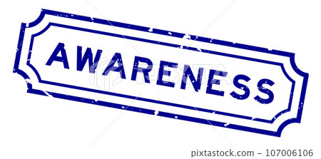 Grunge blue awareness word rubber seal stamp on white background Grunge blue awareness word rubber seal stamp on white background 107006106