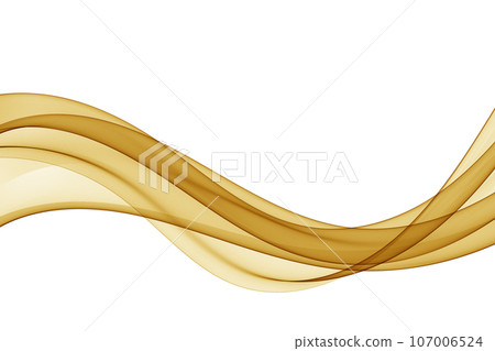 Flow of golden abstract wave on a white... - Stock Illustration ...