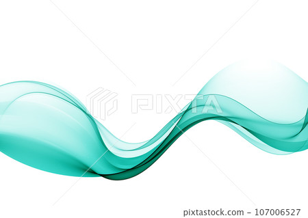 Transparent soft turquoise lines on white. Vector smooth abstract waves. Transparent soft turquoise lines on white. Vector smooth abstract waves. 107006527