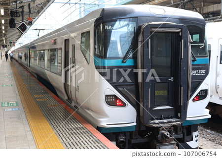 "JR East E257 series train" stopping at Tokyo Station 107006754