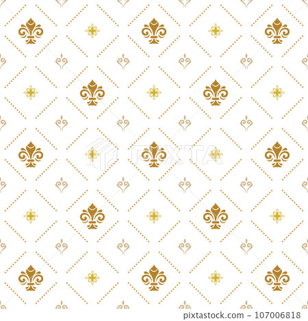 Seamless Pattern With Few Royal Lilies 107006818