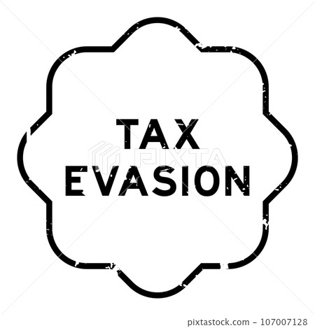 Grunge black tax evasion word rubber seal stamp... - Stock Illustration ...